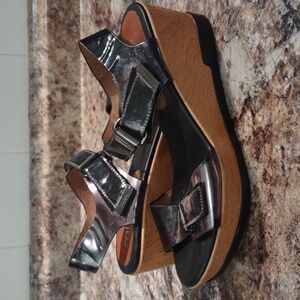 Millie's Metallic Wedge Sandals